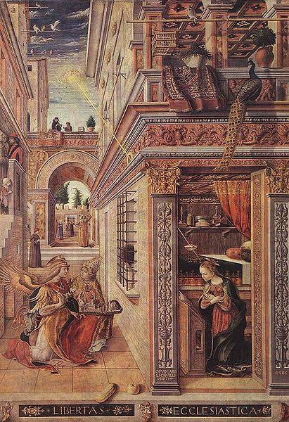 Carlo Crivelli Annunciation with St. Emidius Germany oil painting art